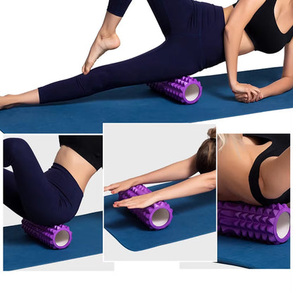 30cm Foam Roller for Yoga and Pilates - Muscle Training and Sports Massage with Grid Design for Trigger Point Therapy - Ideal for Home Gym Exercise